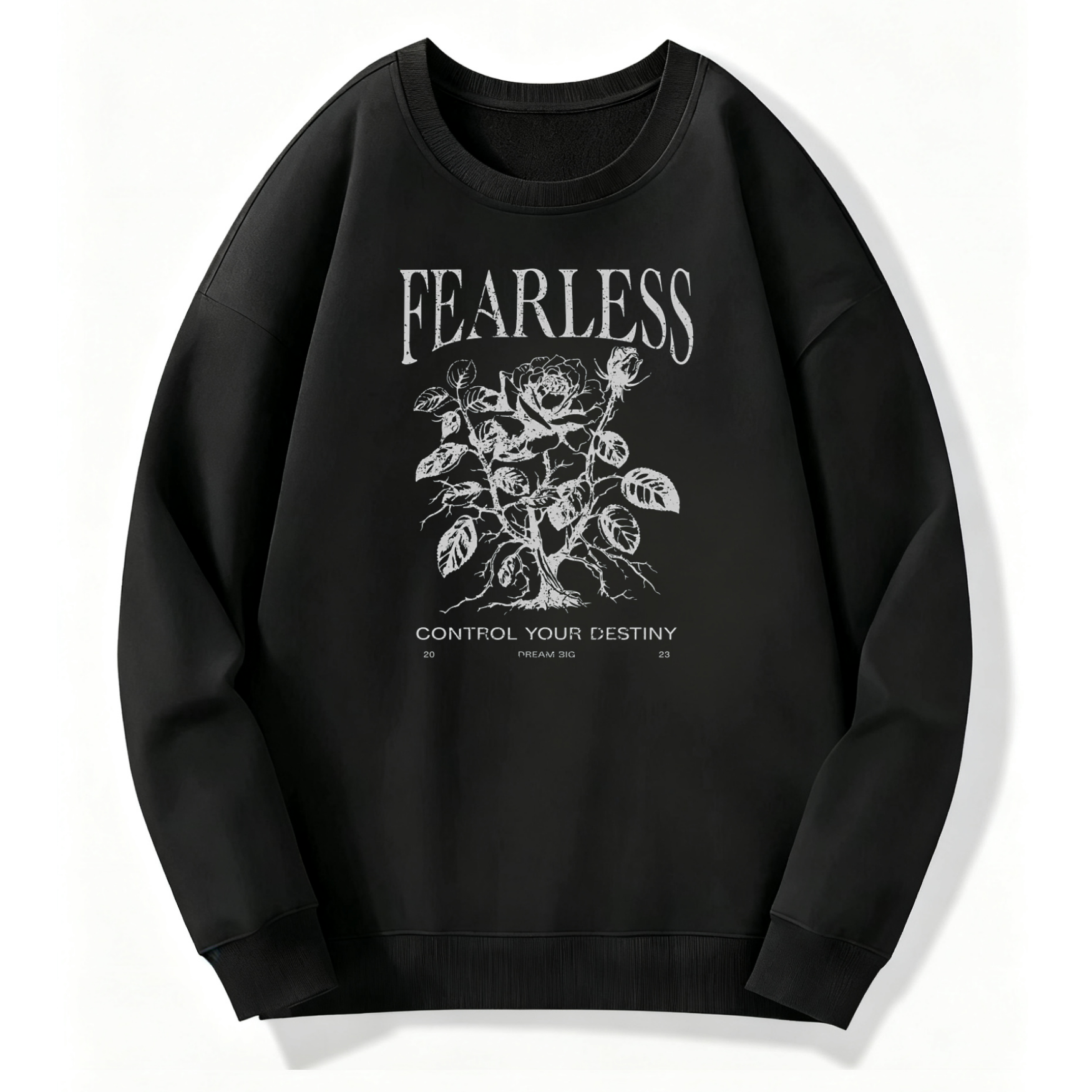 Fearless Rose Motivational Classic Hoodie - Image 3